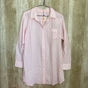 PINK light pink & white striped nightgown